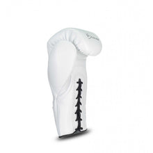 Load image into Gallery viewer, REBELLION WHITE LACE UP PREMIUM QUALITY REAL LEATHER BOXING GLOVES FOR PAD WORK &amp; SPARRING
